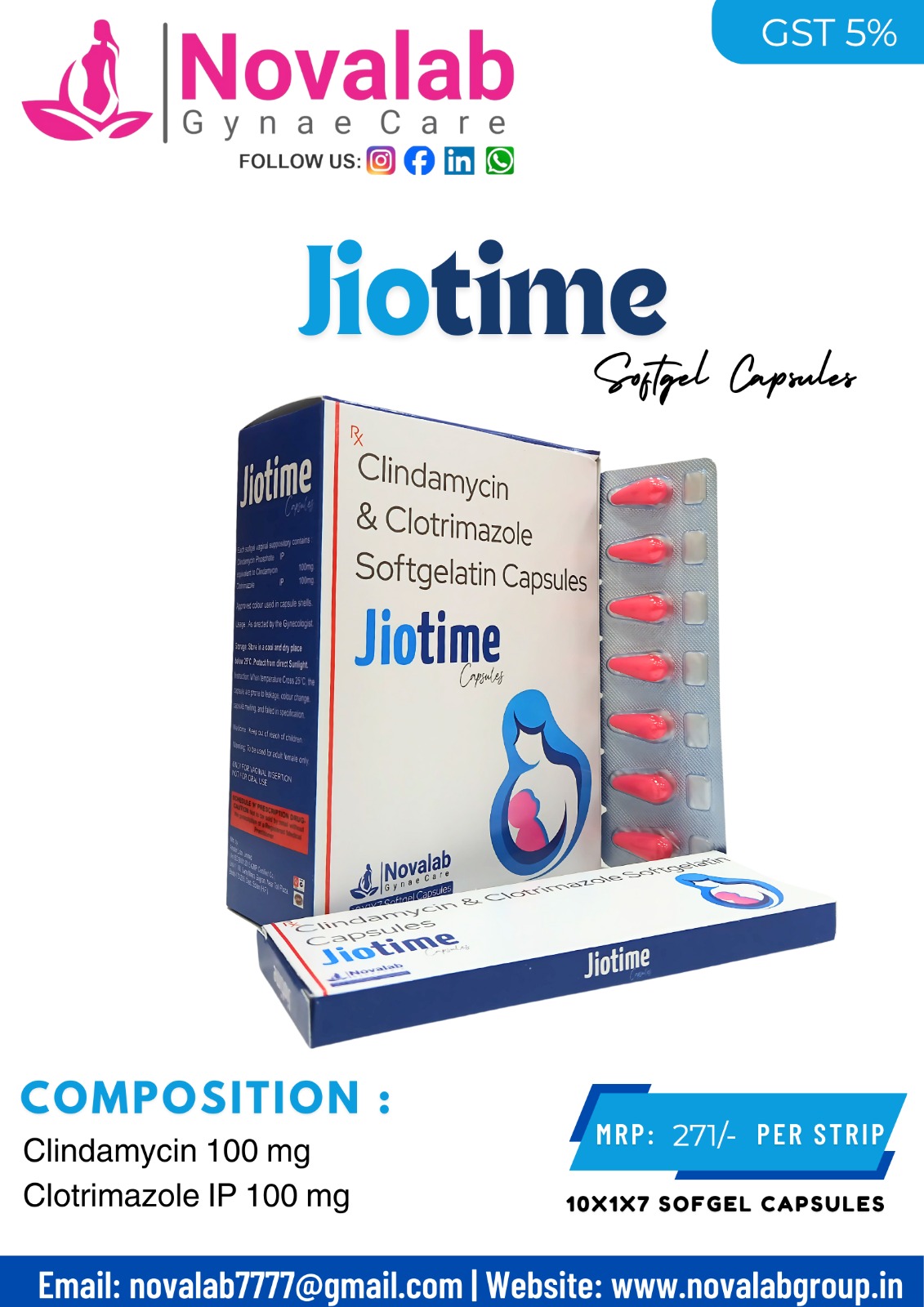 Clindamycin 100+Cortimazole 200