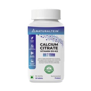 NATURALTEIN – Calcium Citrate with Vitamin D3+K2 (MK7) 30 Tablets