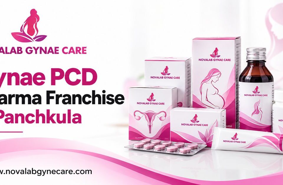 Novalab Gynae Care PCD pharma franchise banner featuring gynecology medicine products in Panchkula.